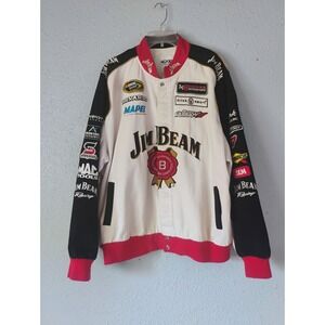 Vintage Robby Gordon Jim Beam Ford Racing Jacket Nascar XXL Rare 1990s 2000s Y2K